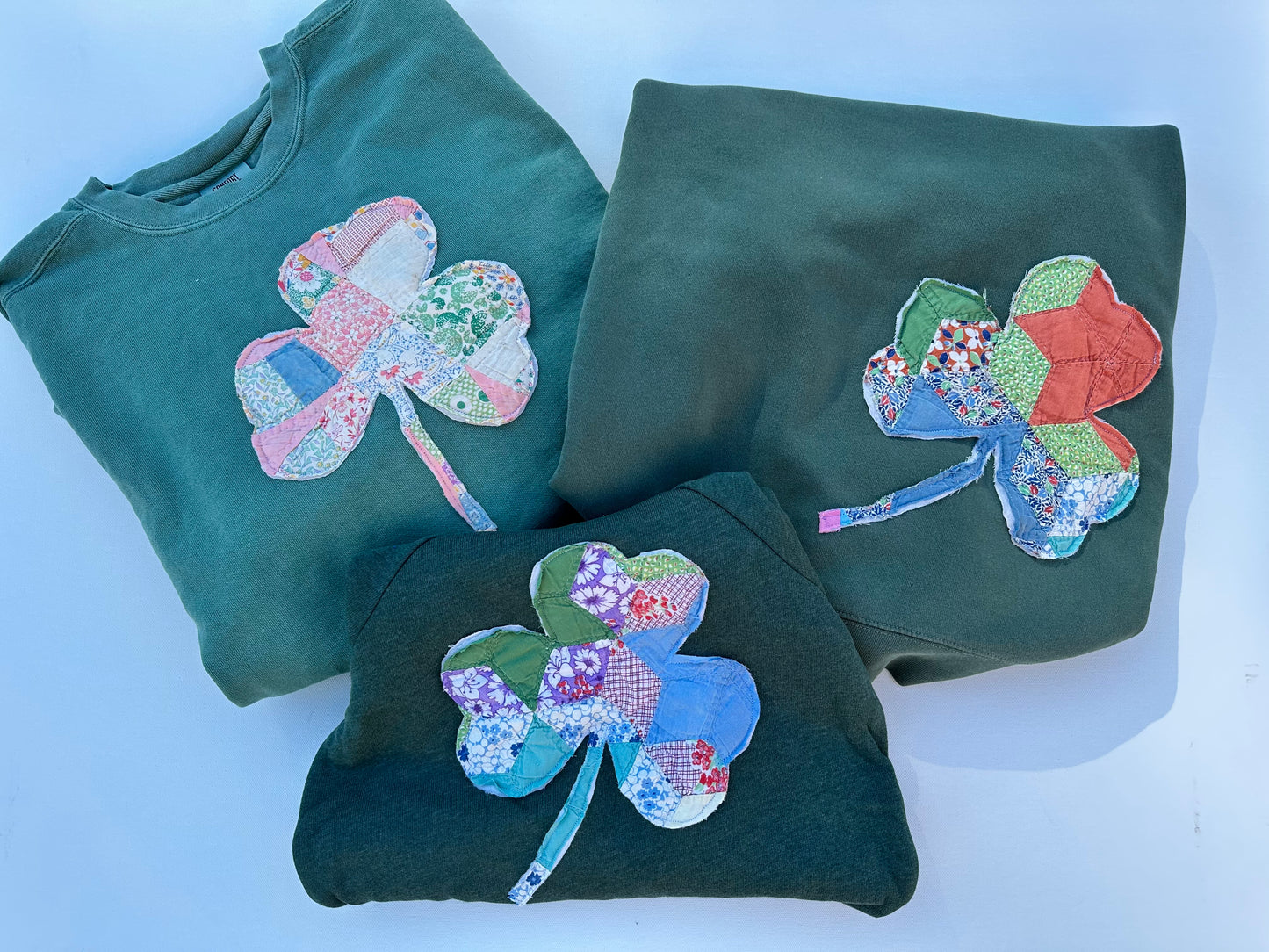 Quilted Shamrock Sweatshirt