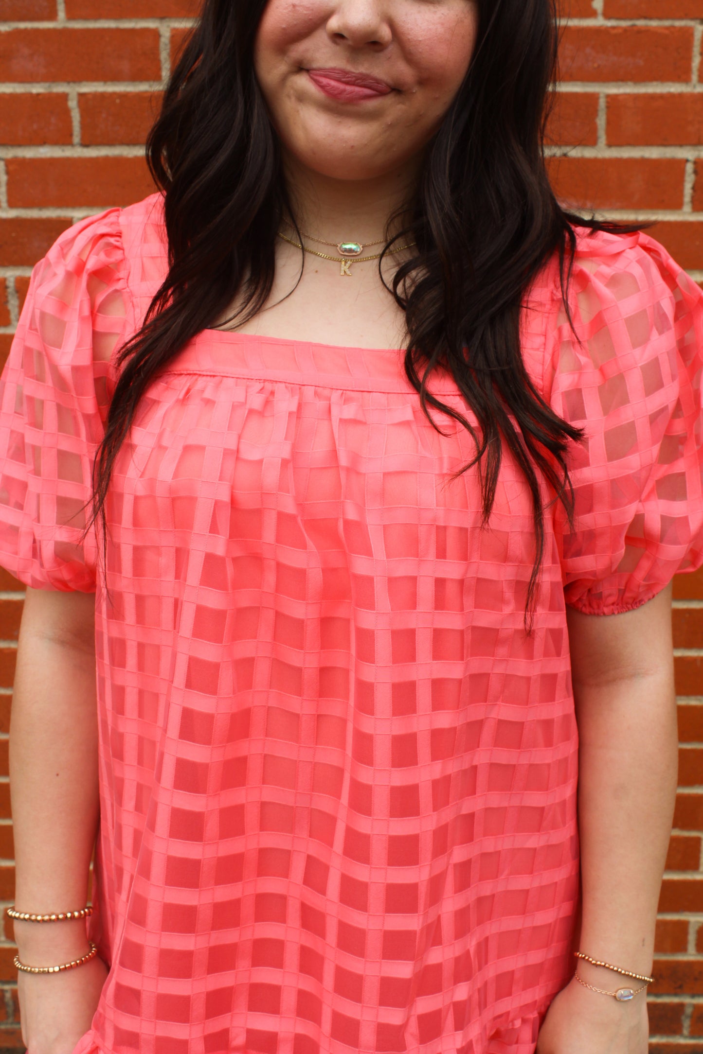 Keira Organza Square Neck Dress