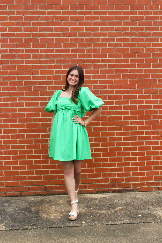 Madi Puff Sleeve Bow Dress