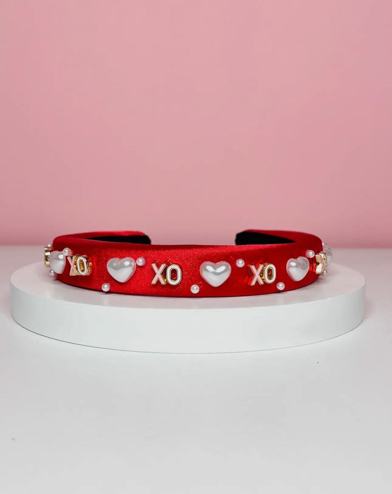 Thin XO Beaded Headband