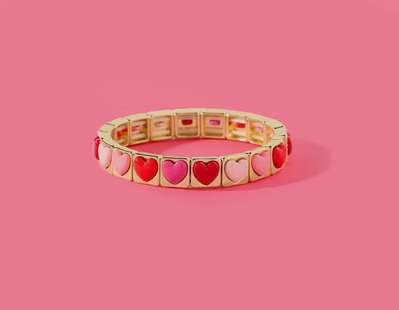 Stretch Gold Heart Bracelet