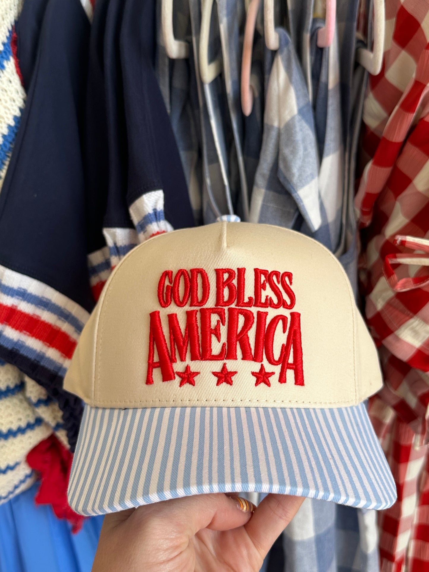 God Bless America Trucker Hat