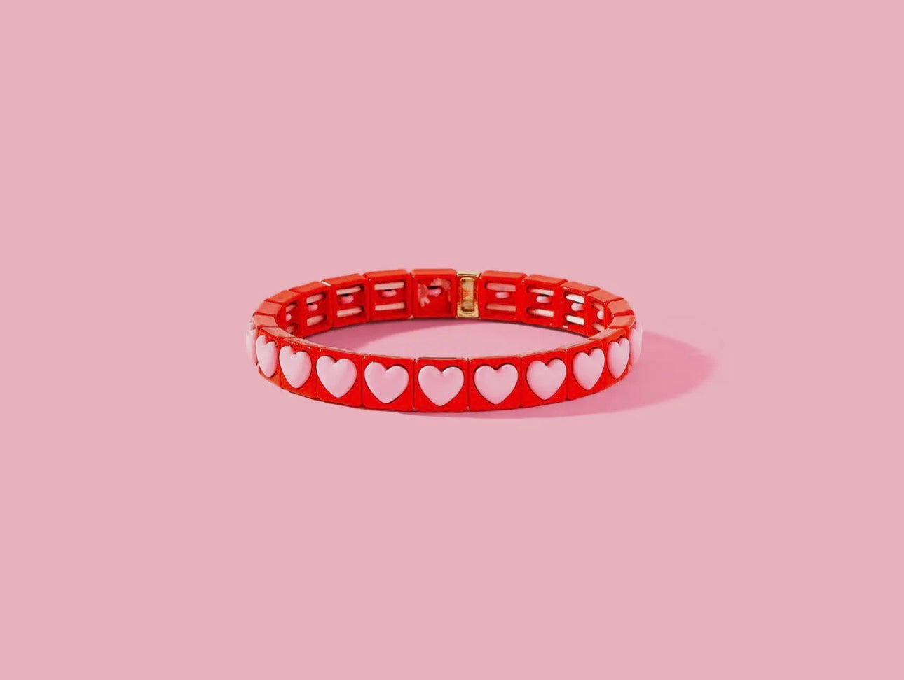Stretch Red Heart Bracelet