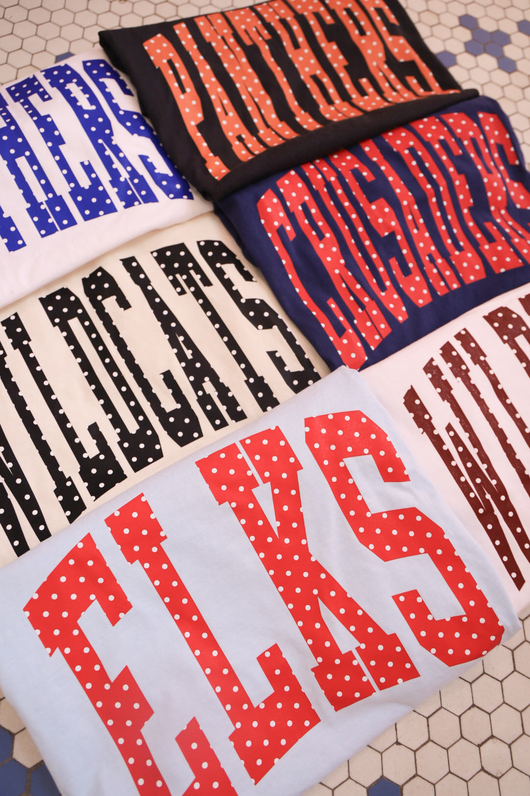 Youth Polka Dot Team Mascot Spirit Shirt