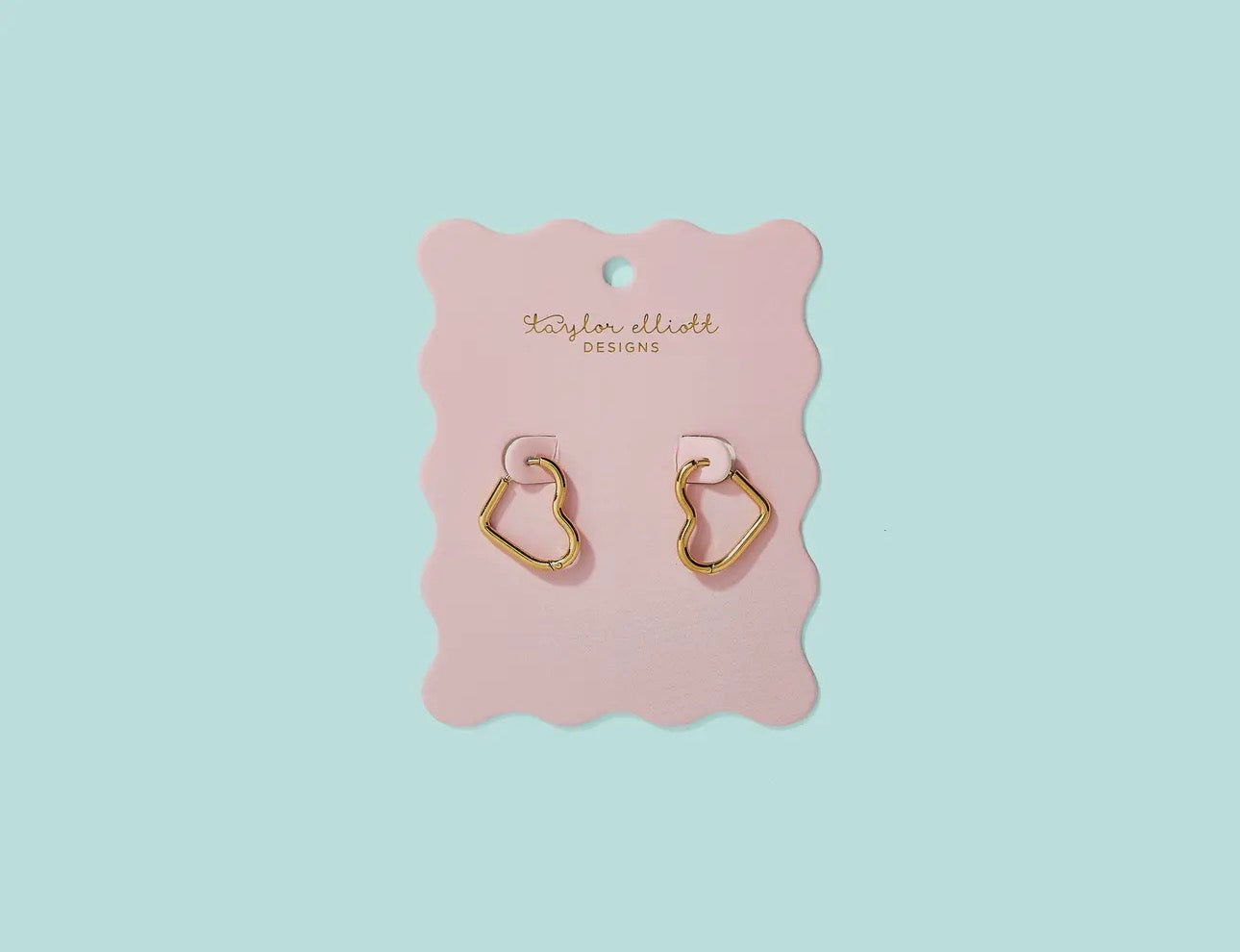 Huggie Gold Heart Earrings