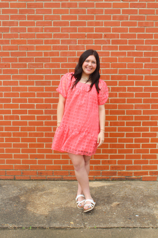 Keira Organza Square Neck Dress