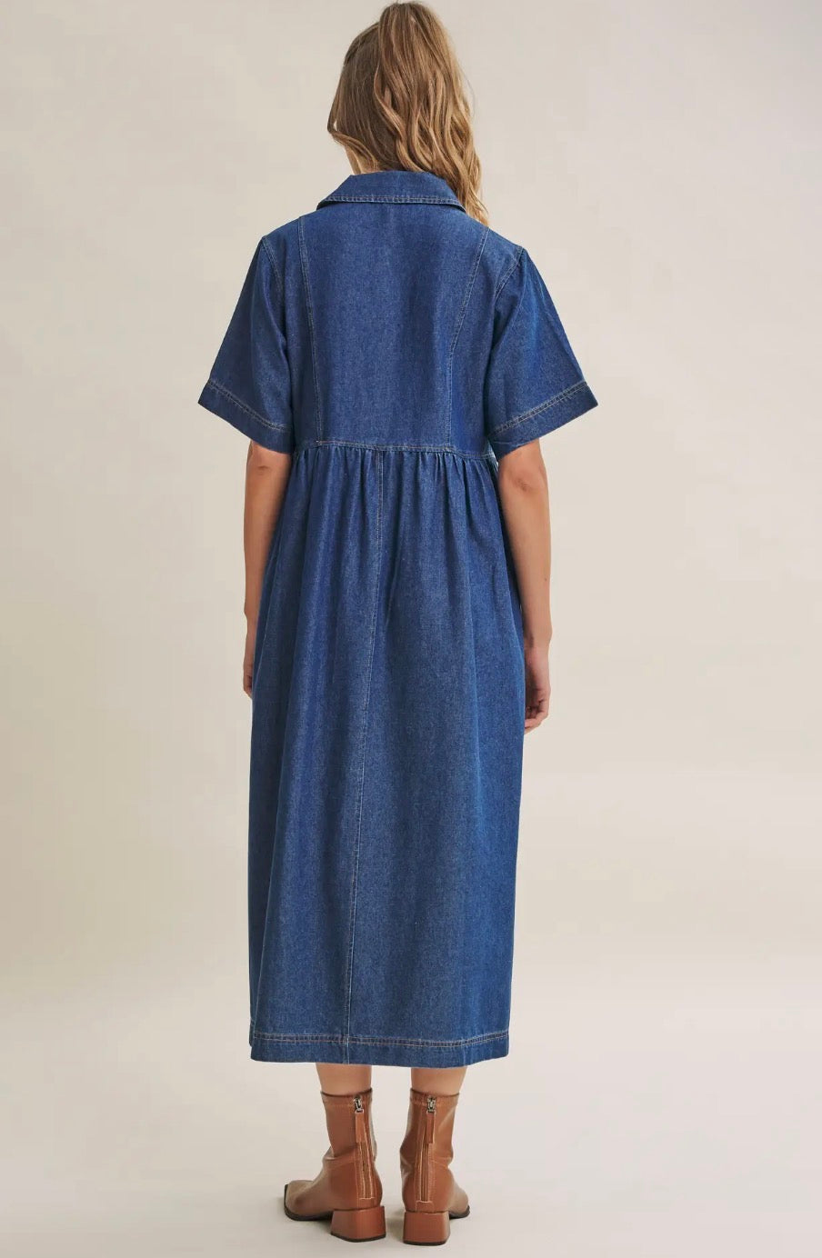 Denim Bow Dress