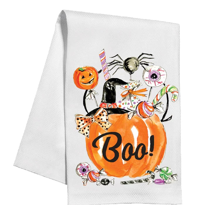Pumpkin Full Of Treats Kitchen Towel