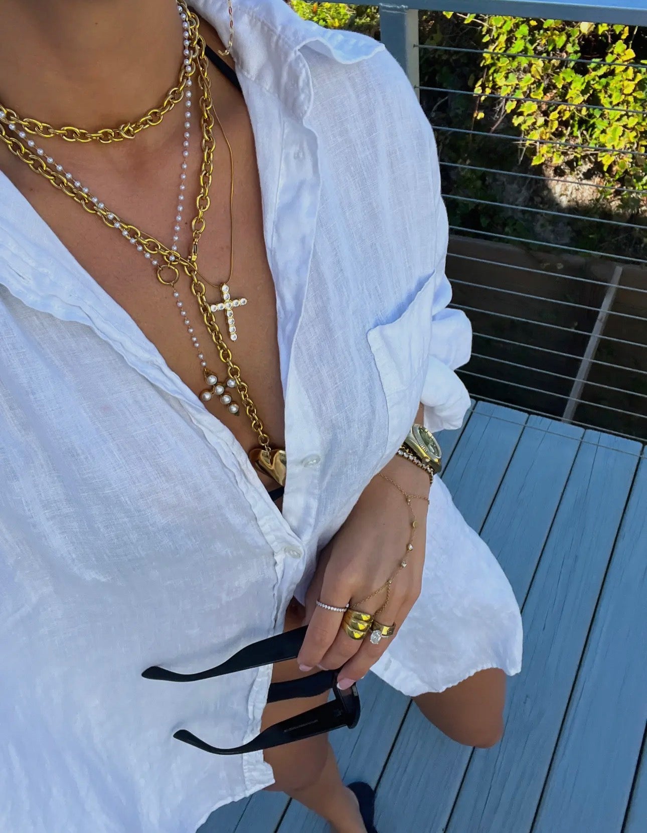 Large Diamond Cross Necklace