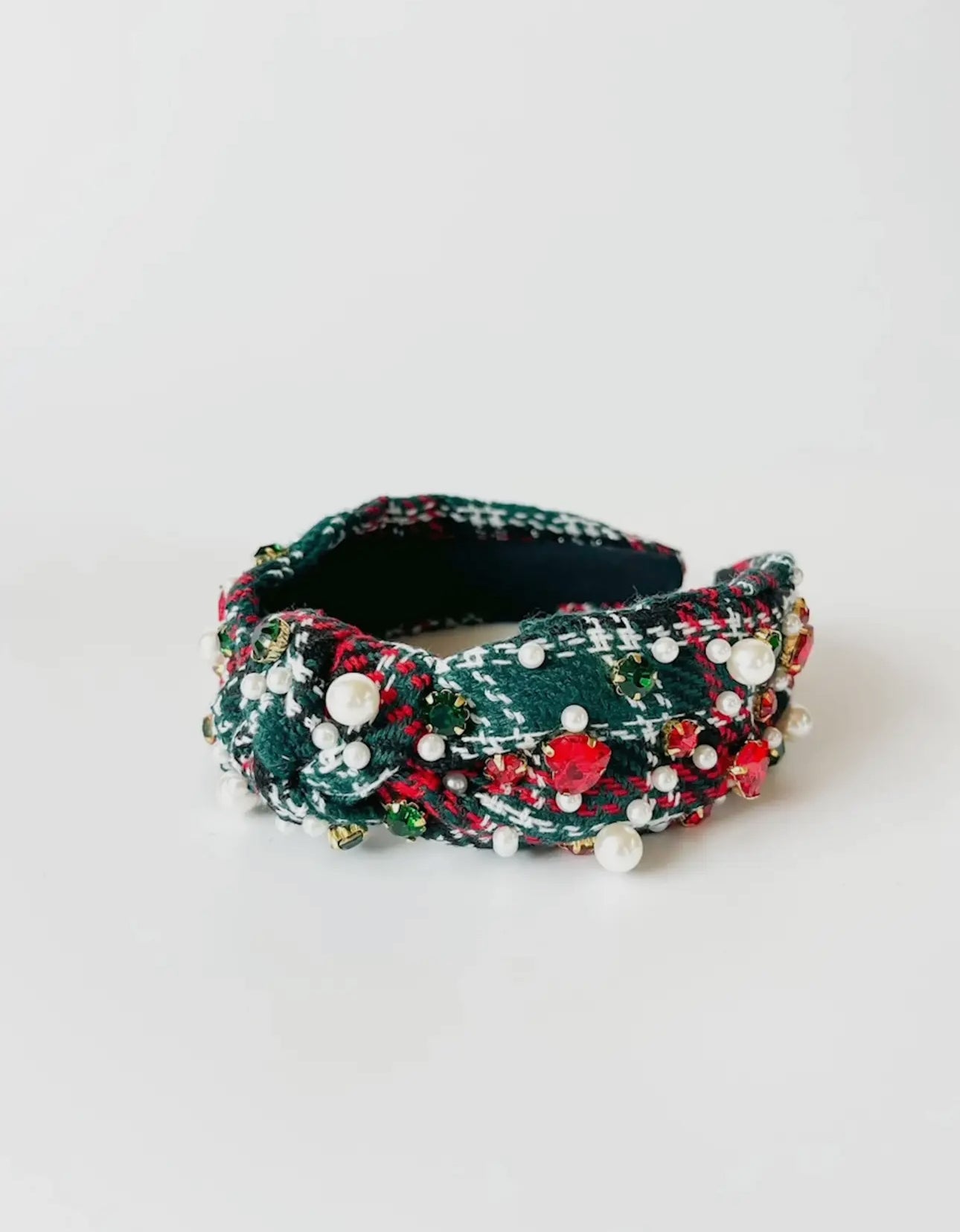 Christmas Tweed & Gems Headband