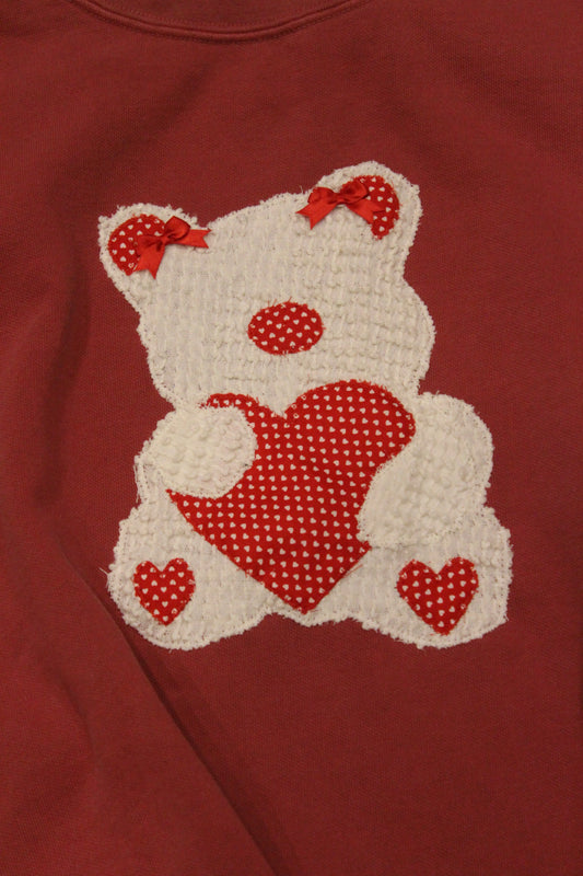 Quilted Teddy Bear Sweatshirt
