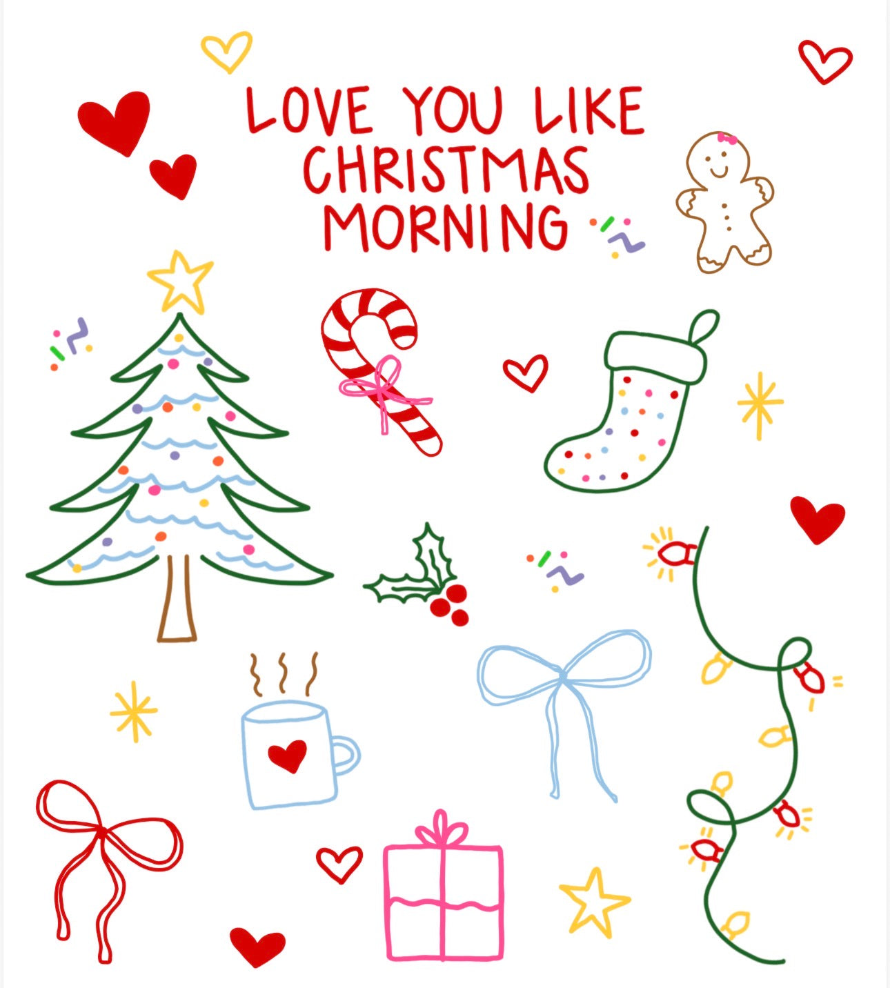 Christmas Morning Doodle Sweatshirt