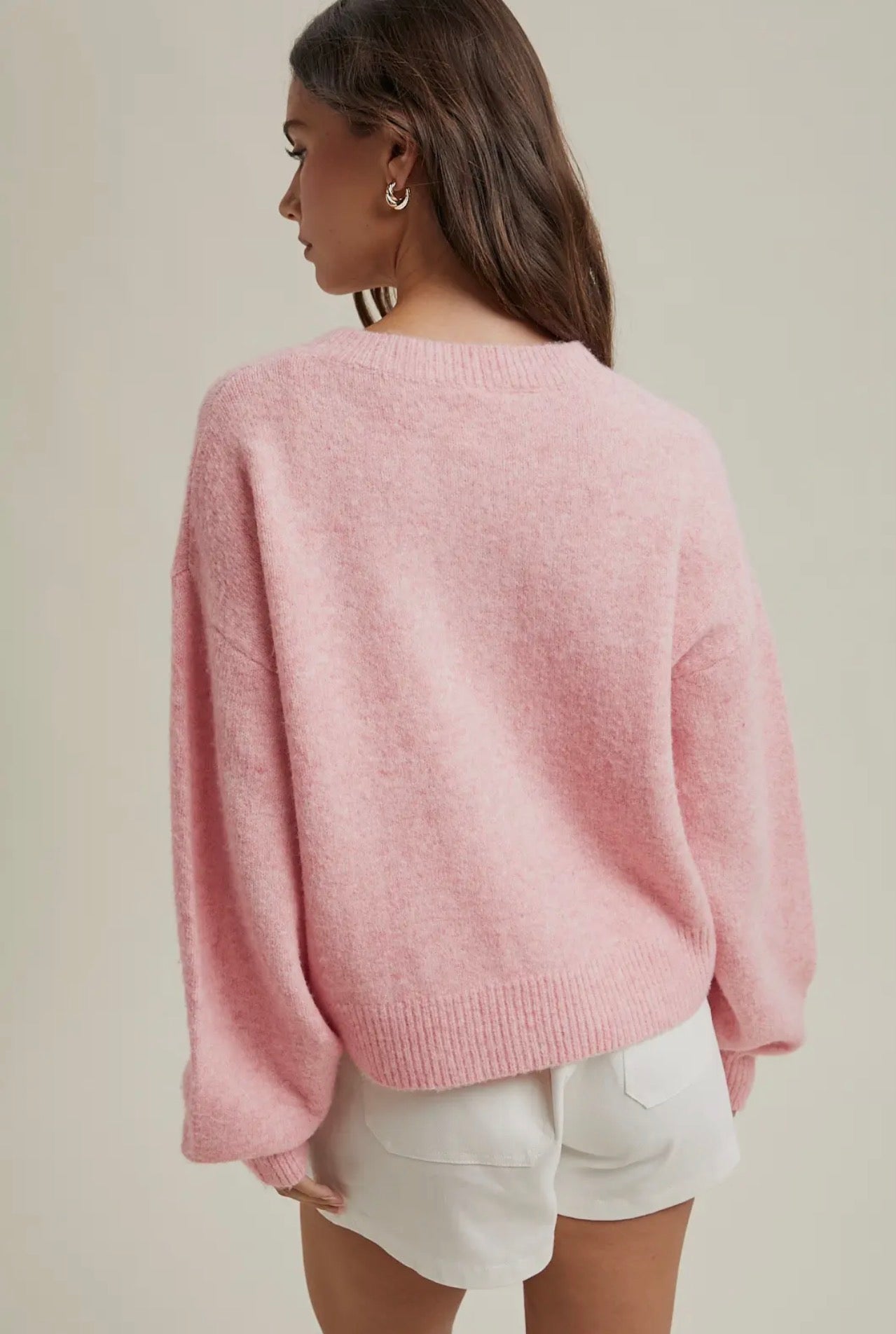 Plaid Pink Bow Sweater