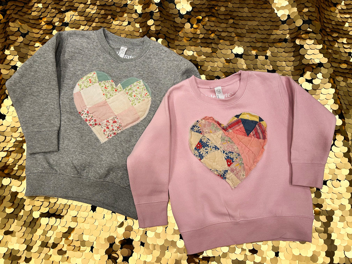 Mini Quilted Heart Sweatshirt