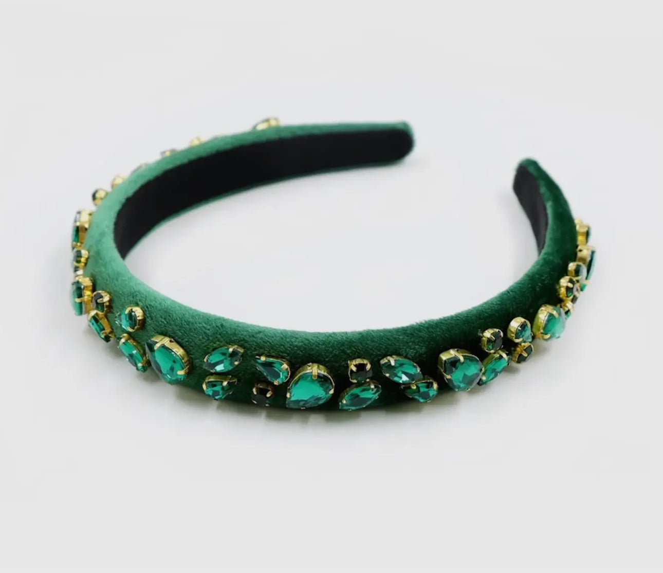 Green Gem Thin Headband