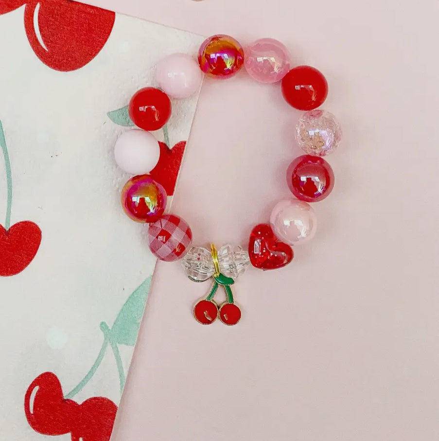 Mini Cherry Charm Bracelet
