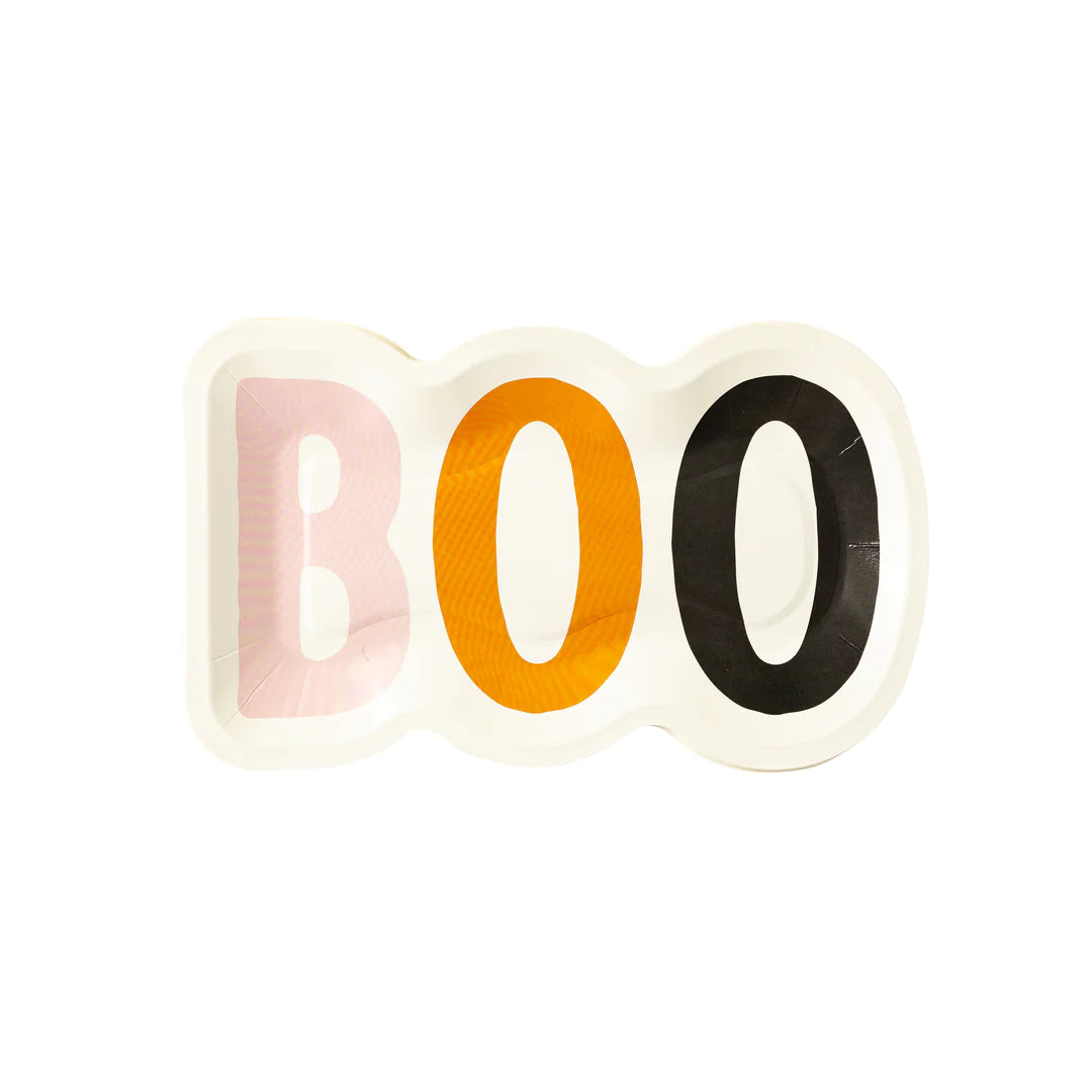 Hey Boo Shaped Paper Plate