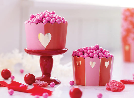Jumbo Gold Half Heart Baking/Food Cups
