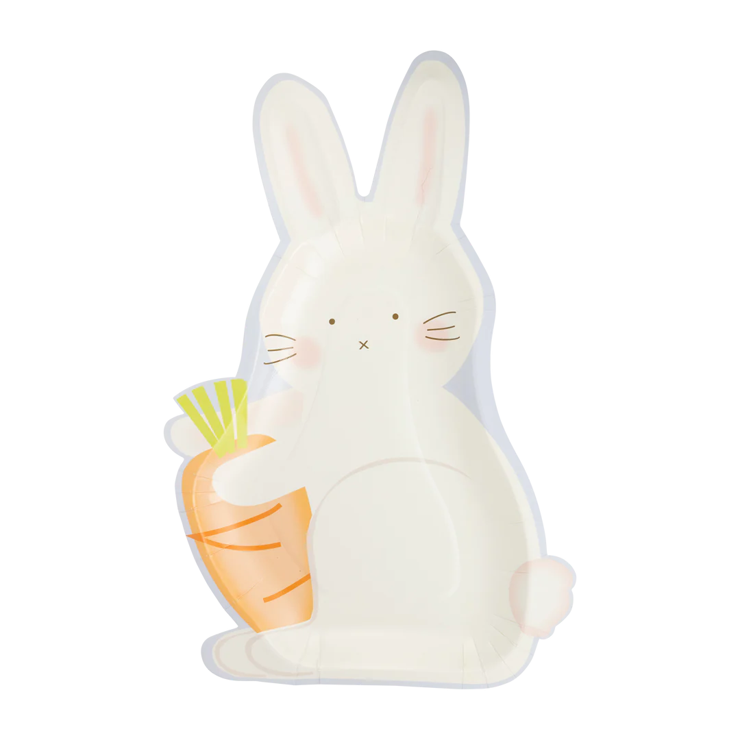 Bunny with Carrot Shaped Paper Plate