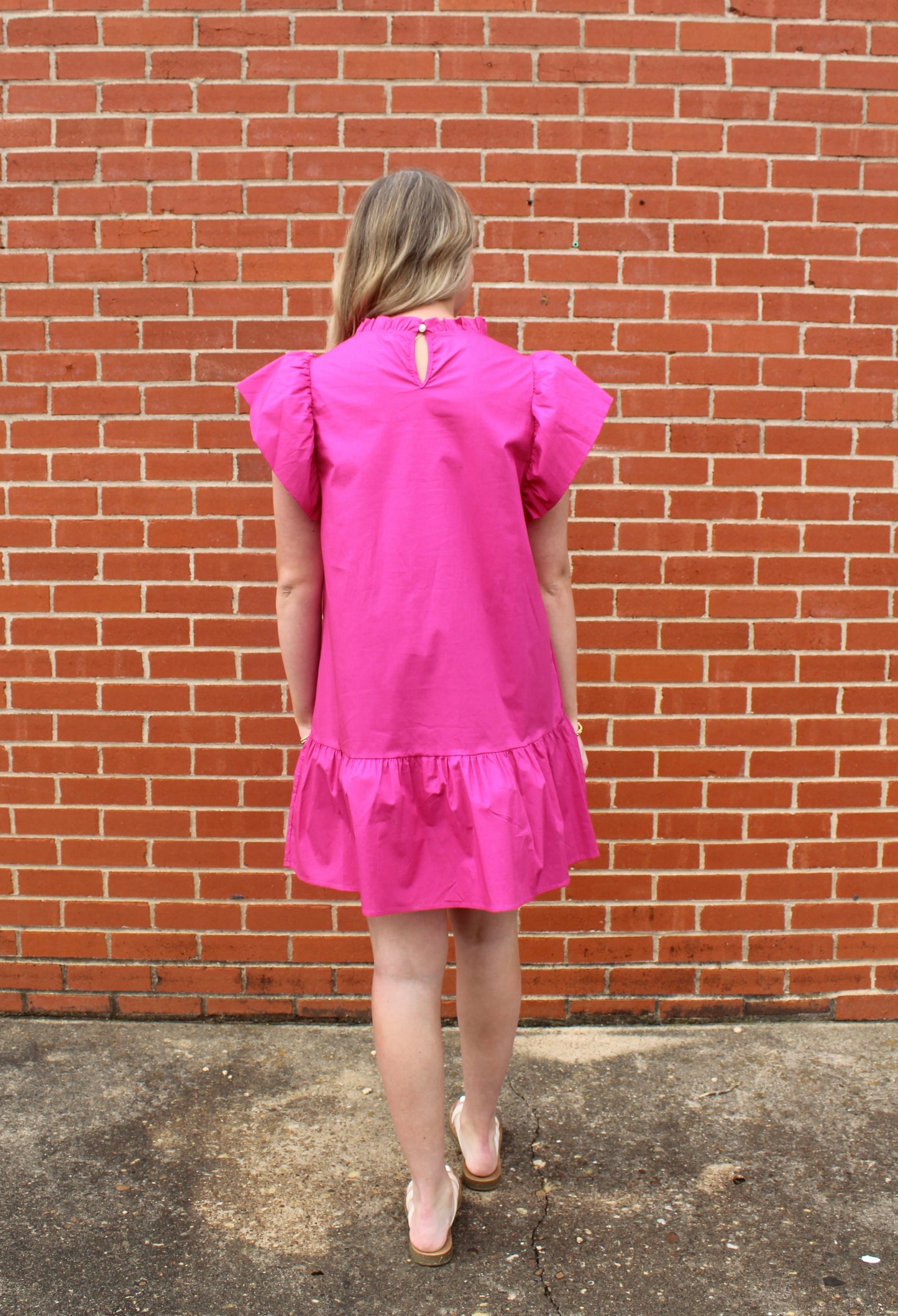 Kelsey Cotton Poplin Ruffle Dress