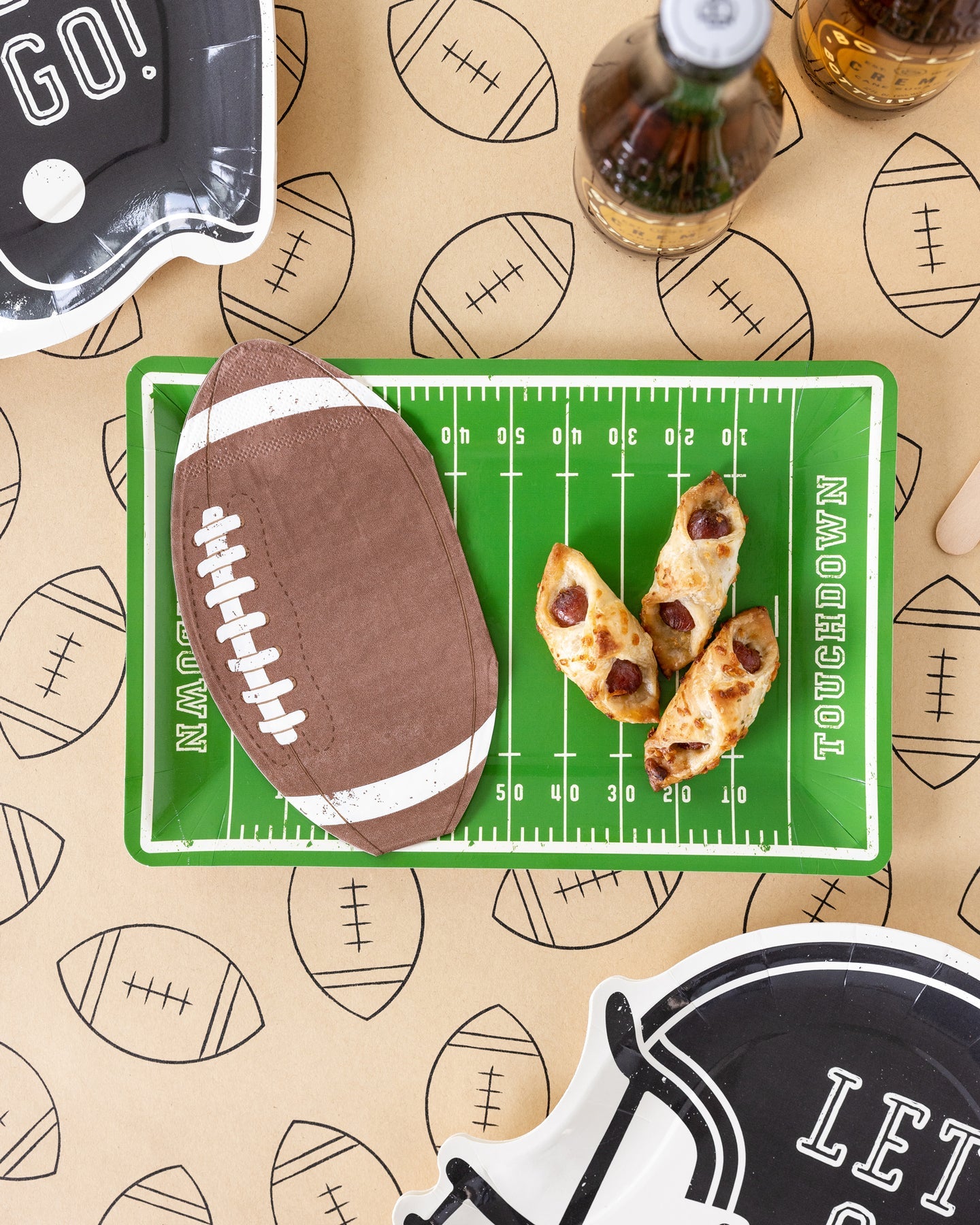 Football Shaped Dinner Napkin
