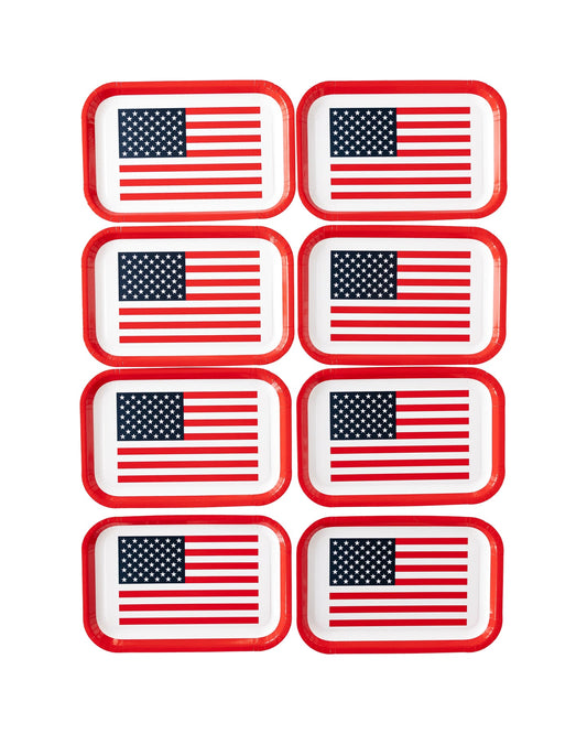 Flag Shaped Paper Plate