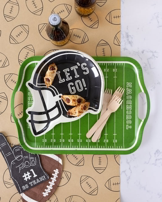Football Shaped Dinner Napkin
