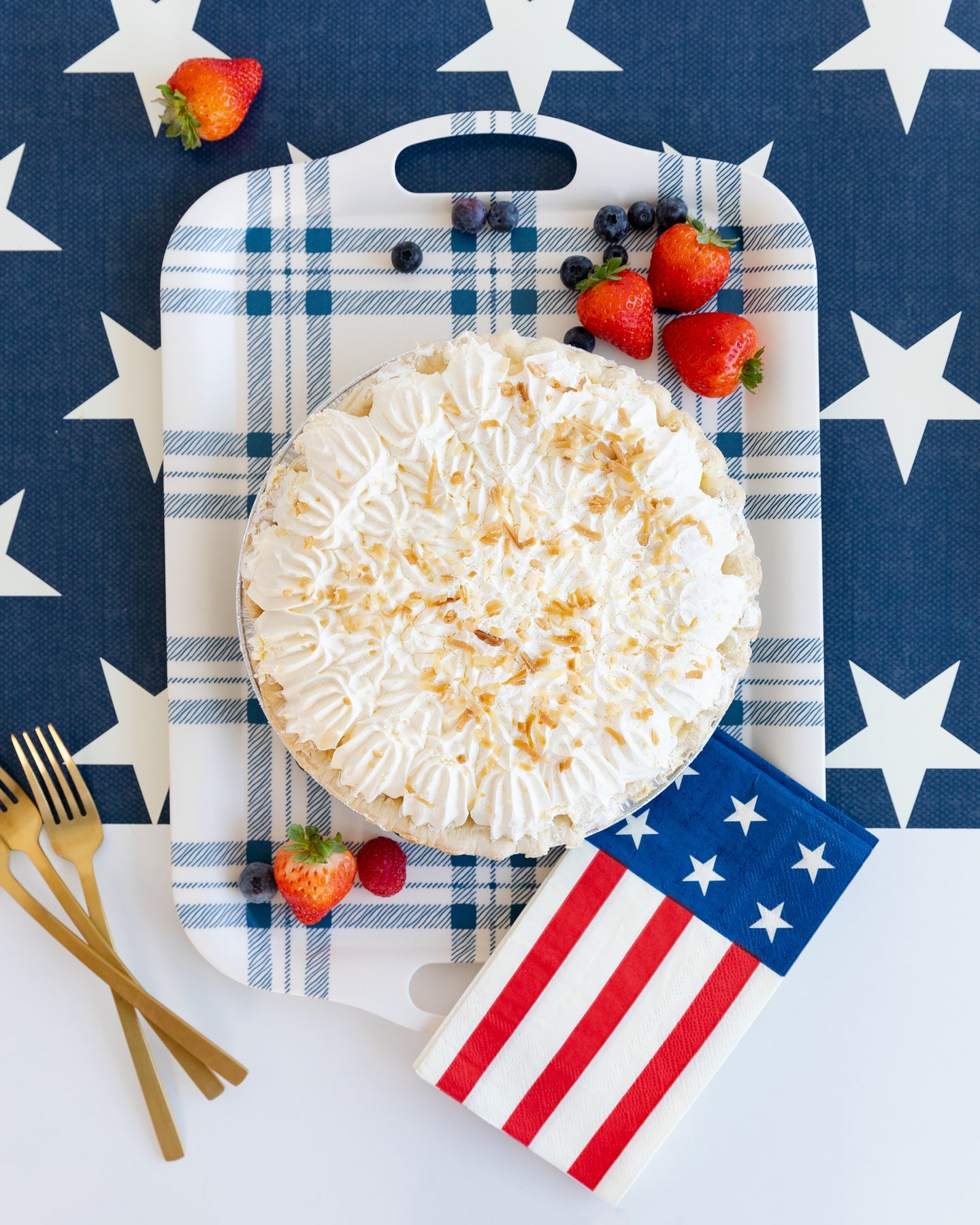 Denim and Stripes Paper Dinner Napkin