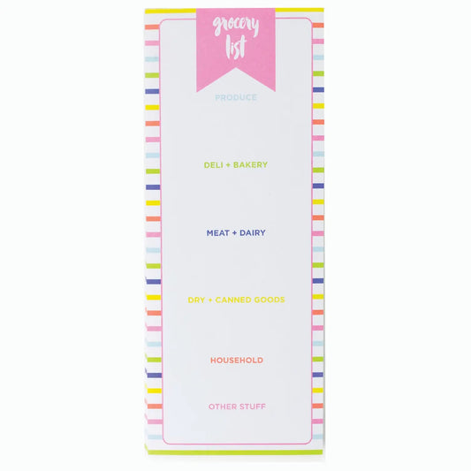 Striped Grocery List Pad