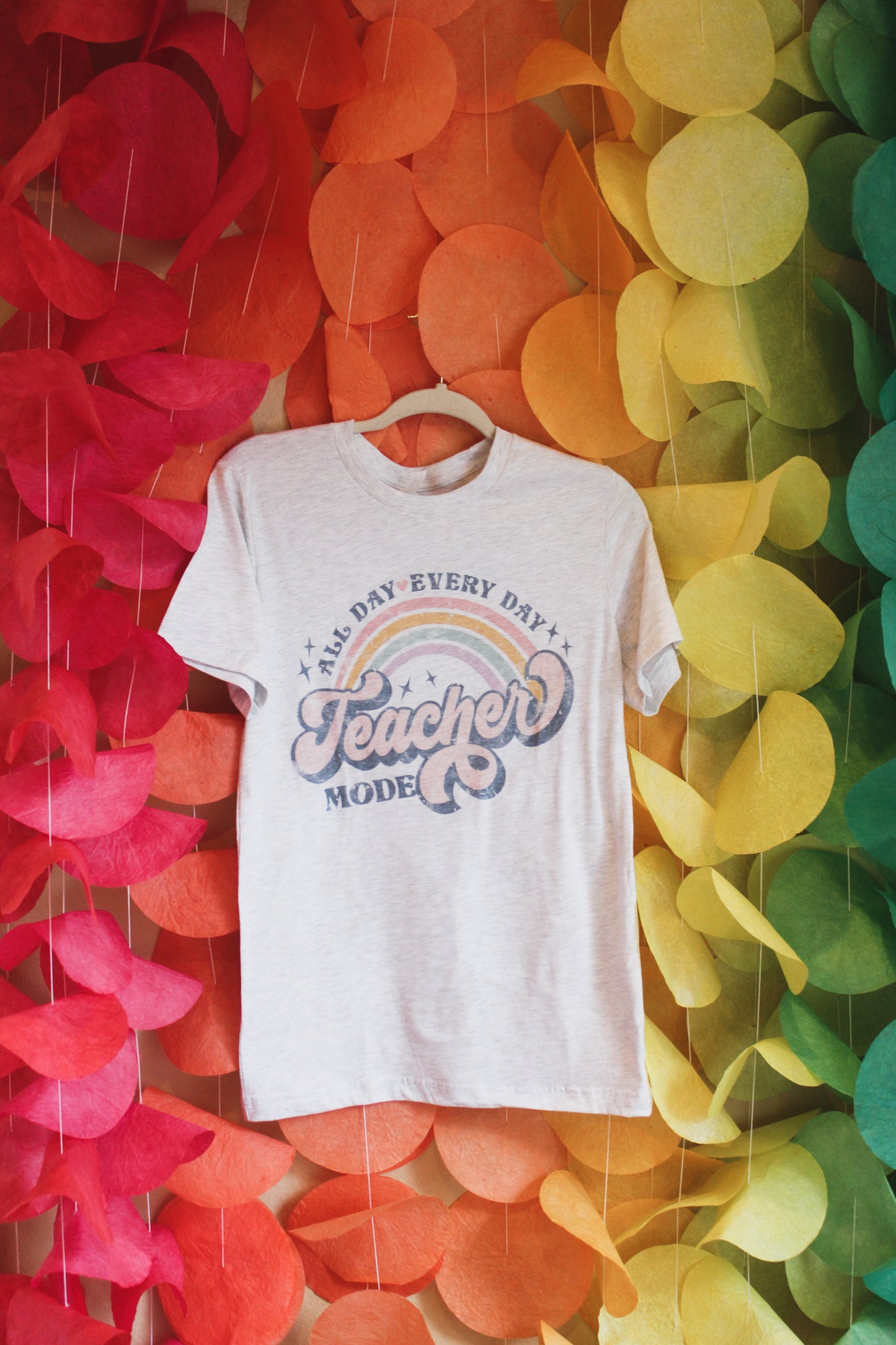 Teacher Mode Rainbow Tee