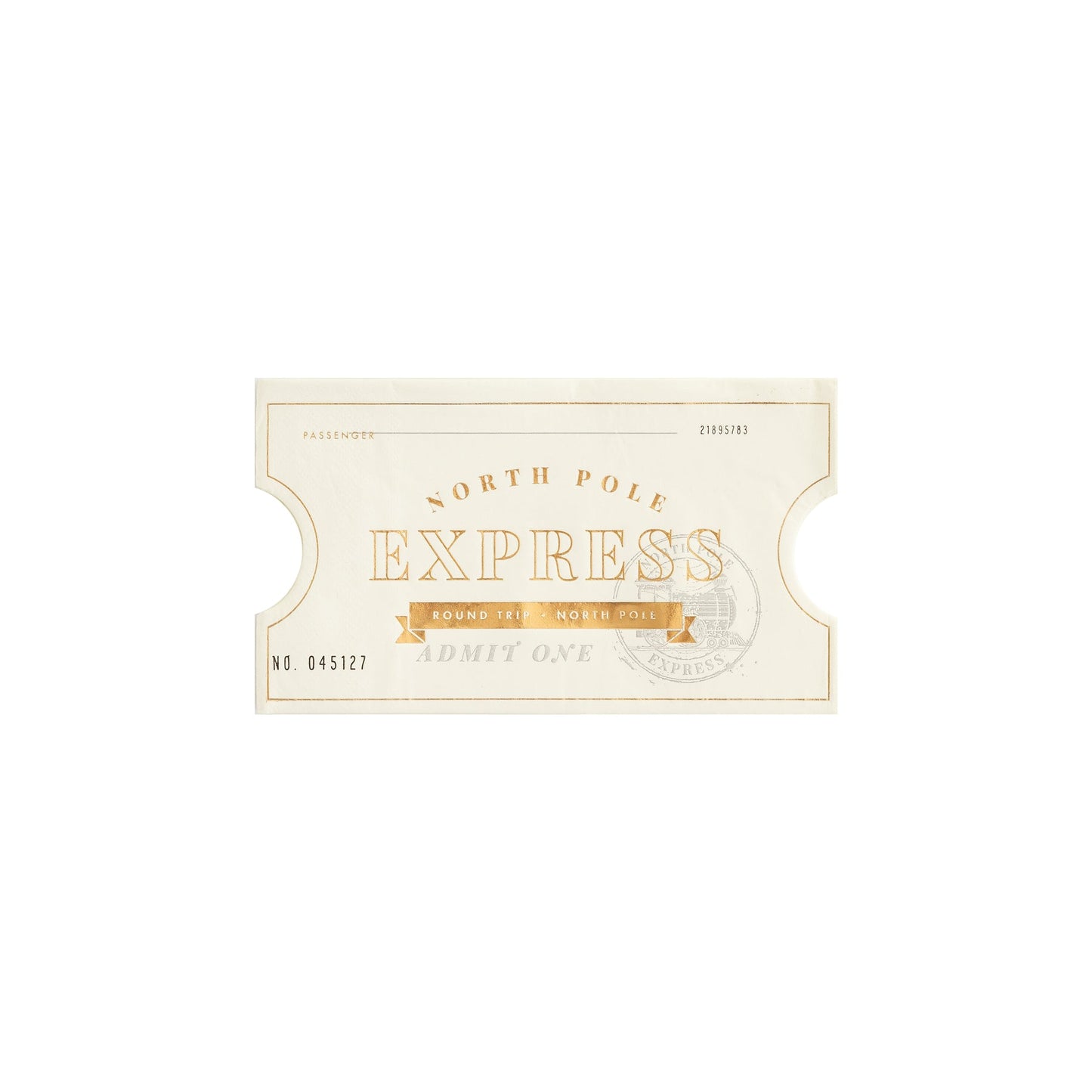 North Pole Express Ticket Napkin