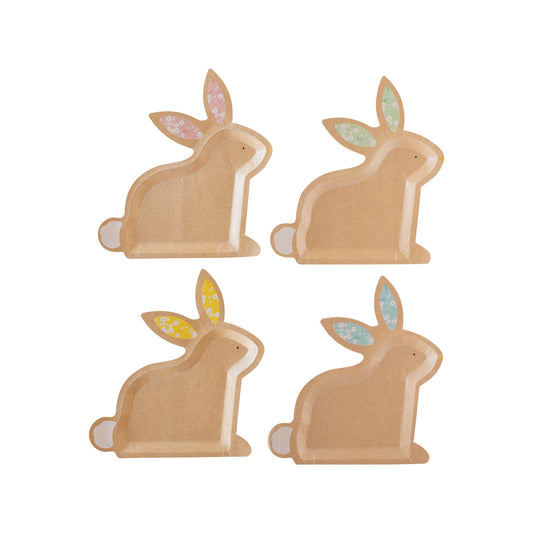 Kraft Bunny Shaped Plate Set