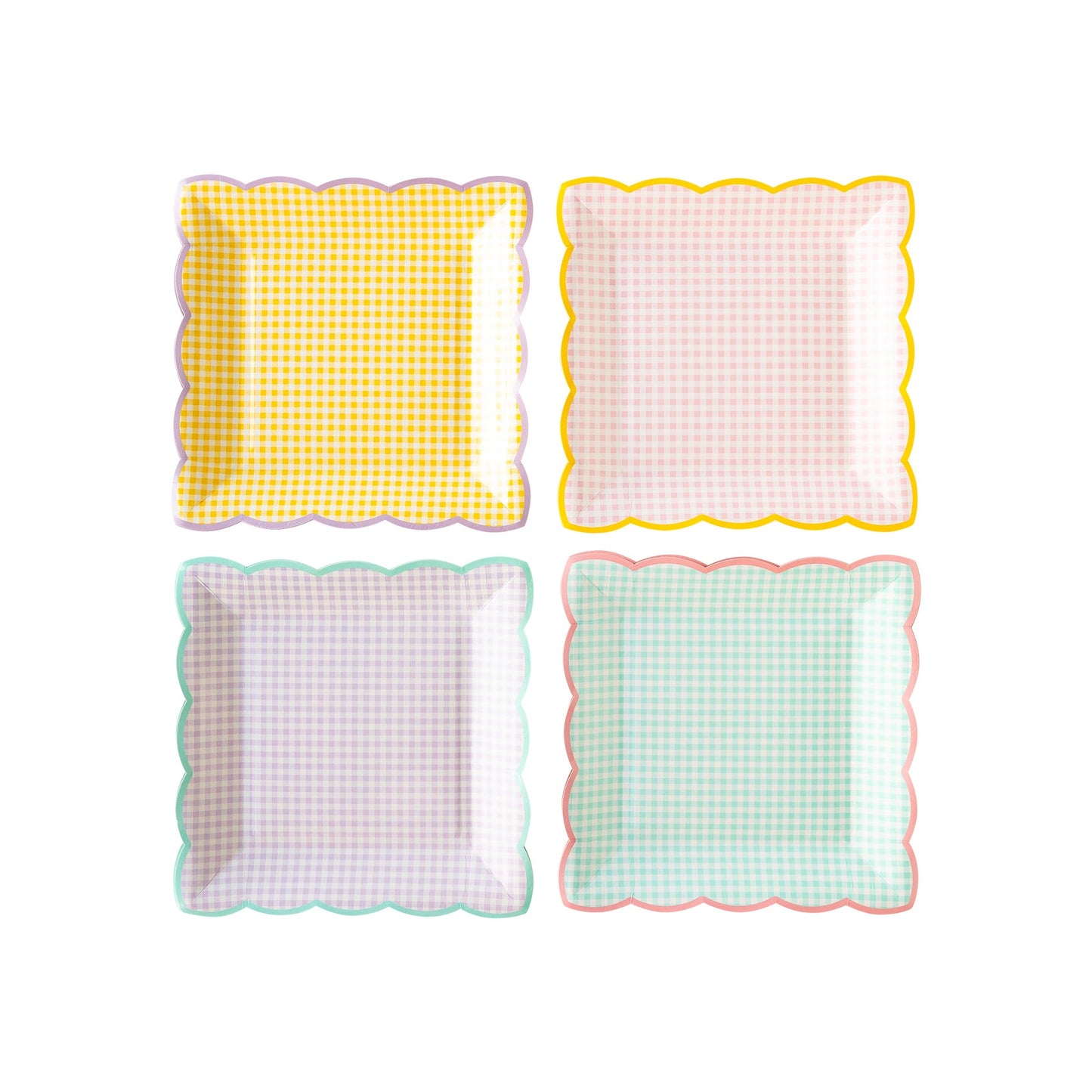 Gingham Plate Set