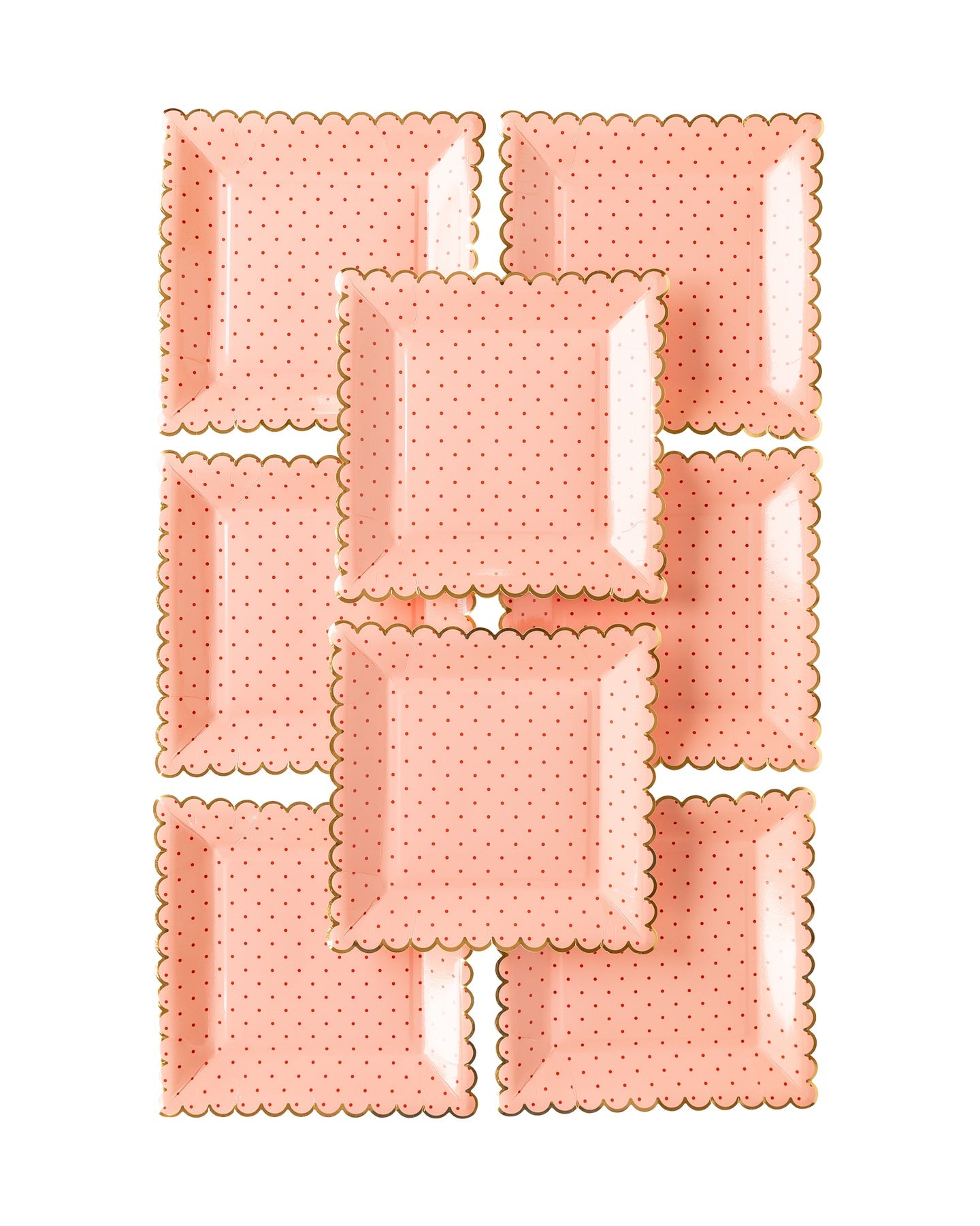 Pink With Polka Dot Scallop Plate