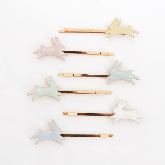 Bunny Enamel Hair Slides