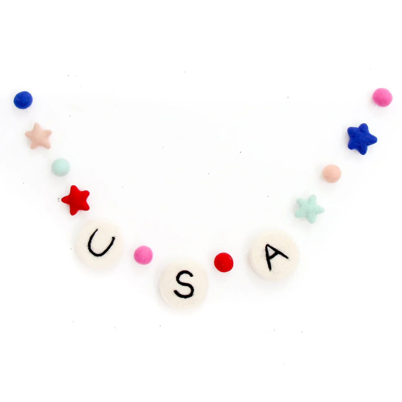 USA Friendship Bracelet Felt Banner