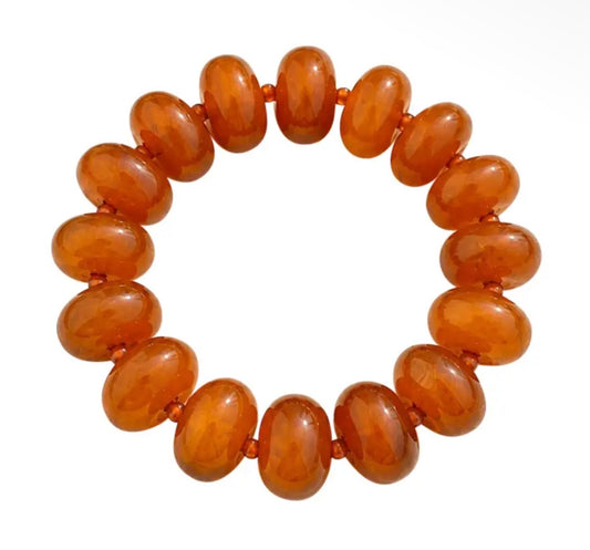 Chunky Bead Tortoise Stretch Bracelet