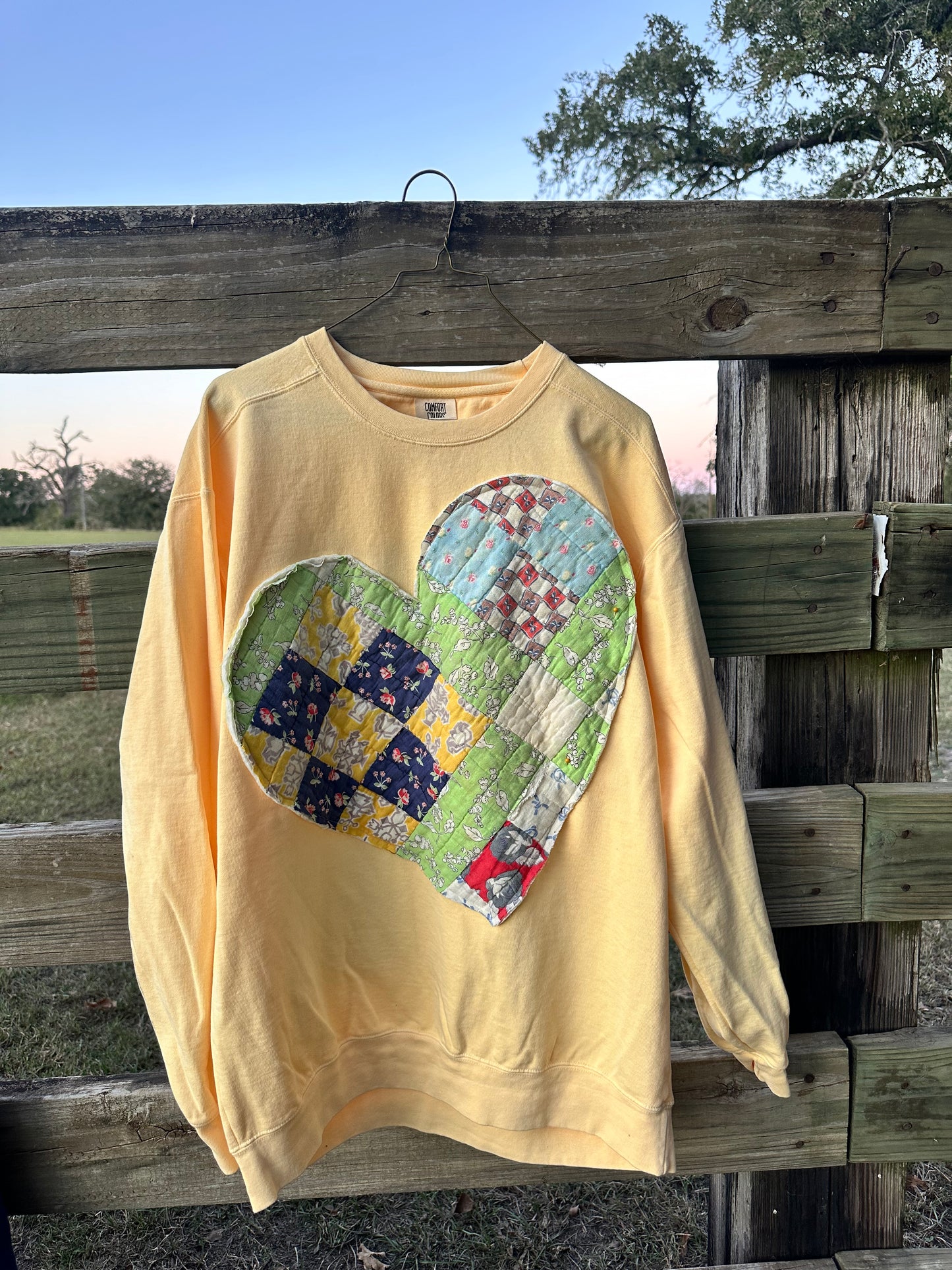 Quilted Heart Sweatshirt