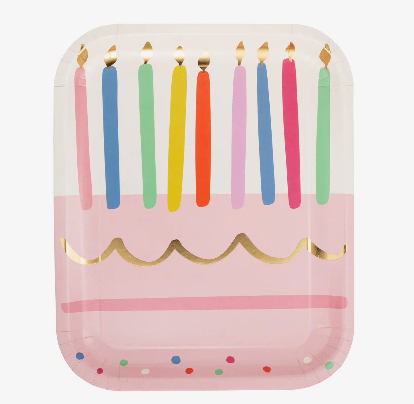 Cake & Candles Shaped Paper Plate