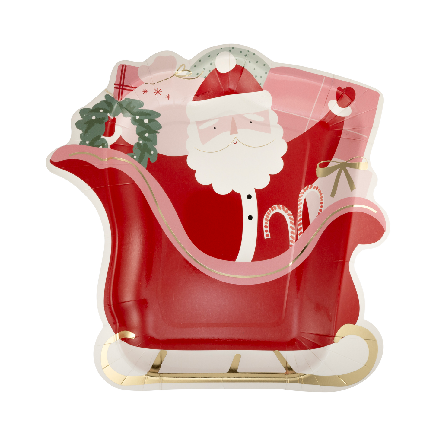 Santa’s Sleigh Shaped Paper Plate