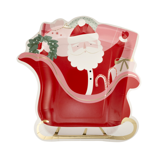 Santa’s Sleigh Shaped Paper Plate