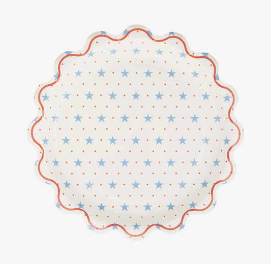 Hamptons Petite Stars 9” Paper Plate