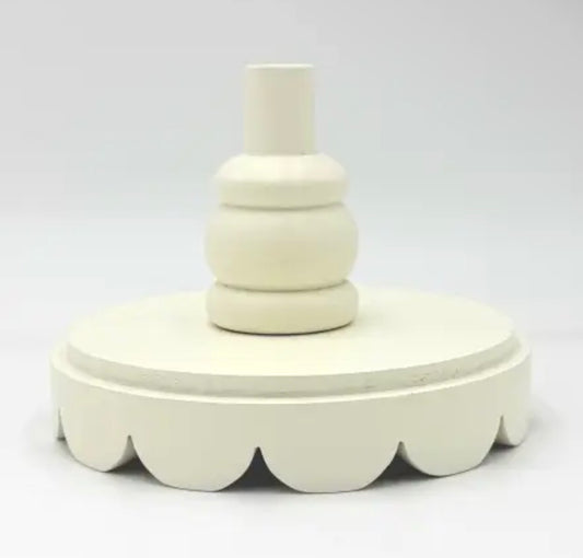 White Scalloped Topper Base Only