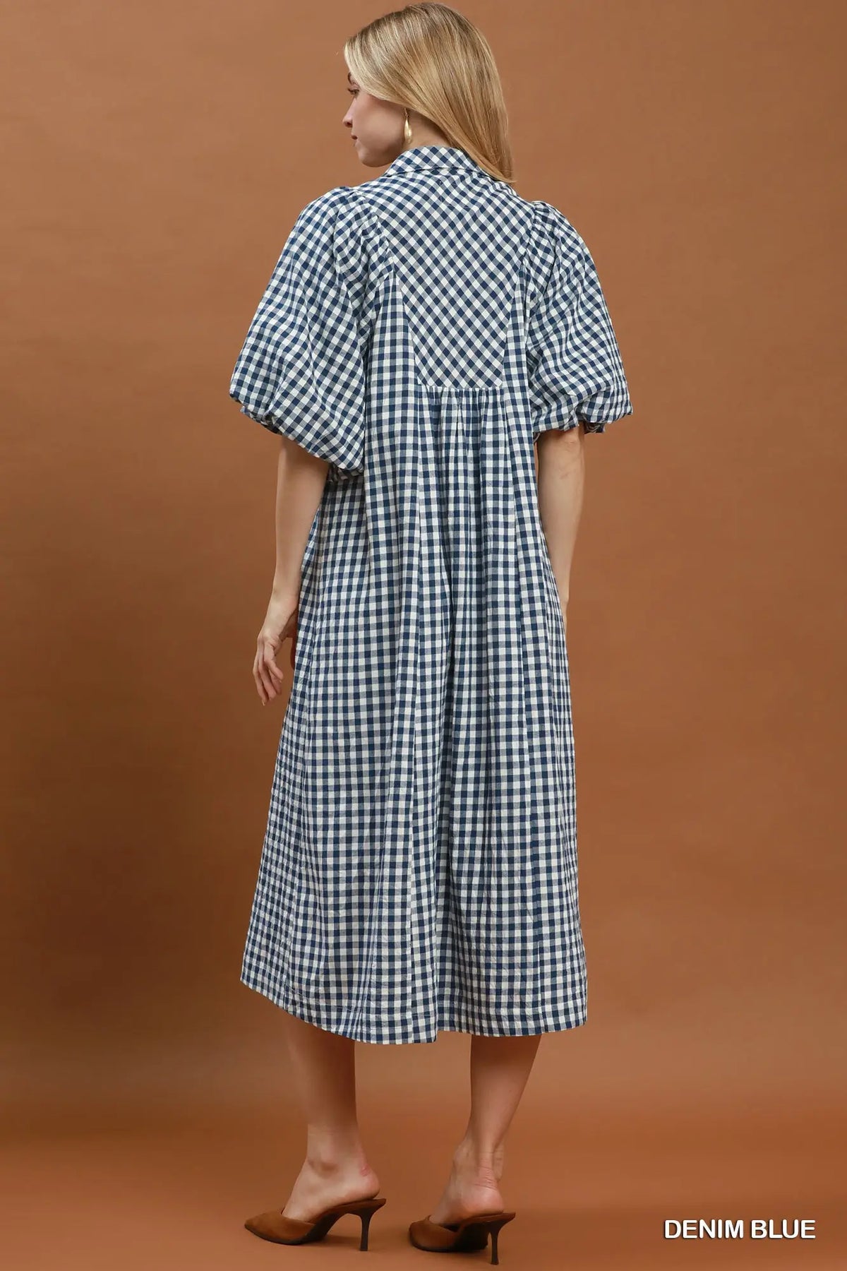 Denim Blue Gingham Dress