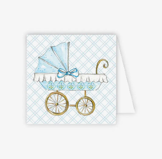 Blue Baby Carriage Enclosure Card