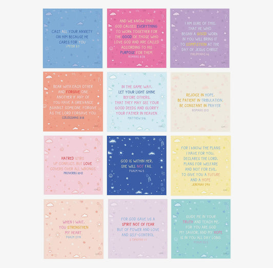 Verses For Daughters - Bible Verse Card Set Display Stand