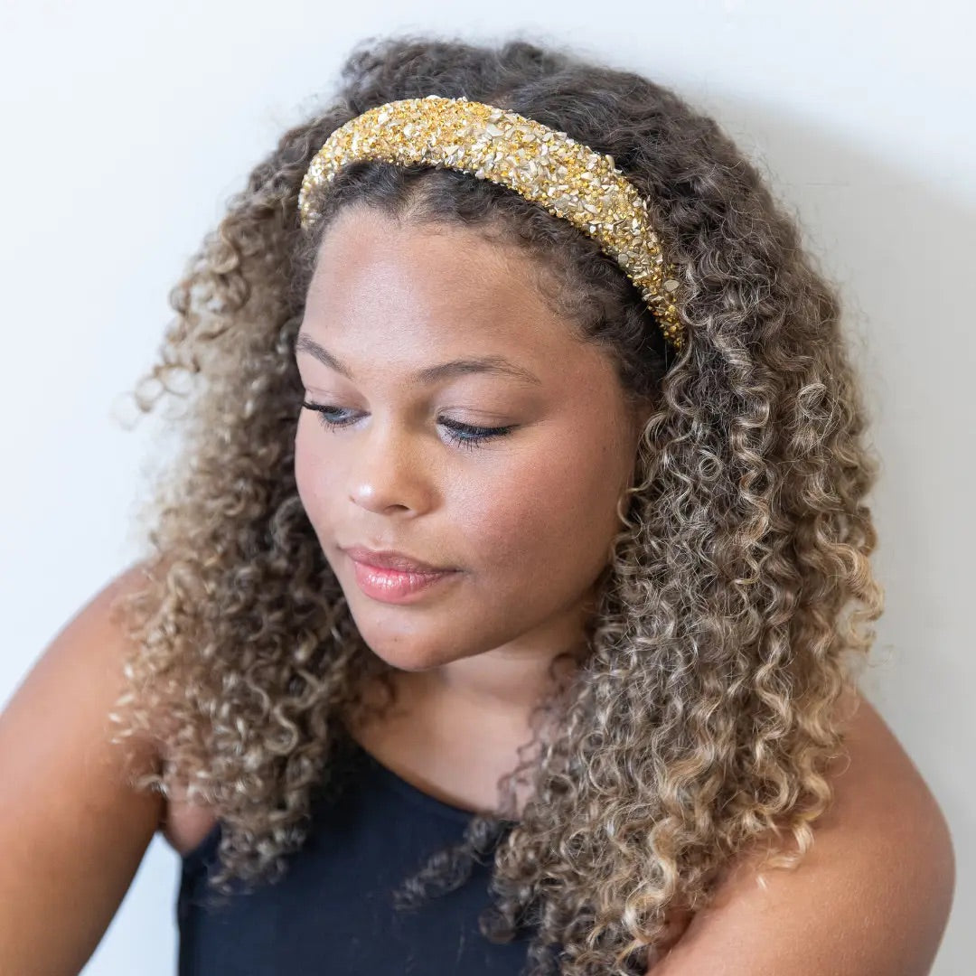 All That Glitters Headband- Gold