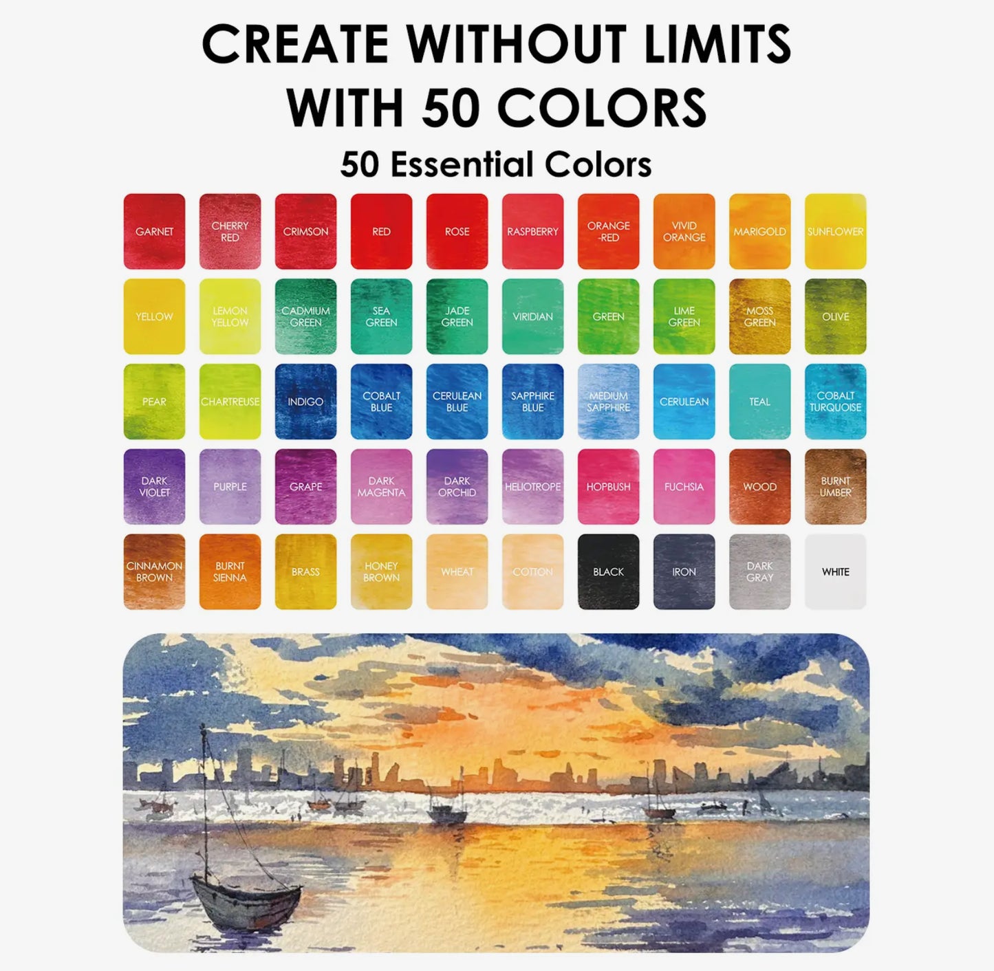 Grabie All In One Premium Watercolor Set of 50