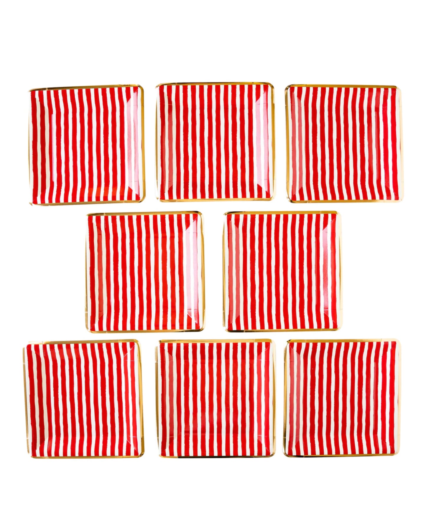 Red and White Striped Plate