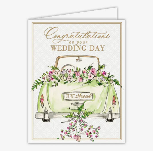 Congratulations On Your Wedding Day Car Greeting Card